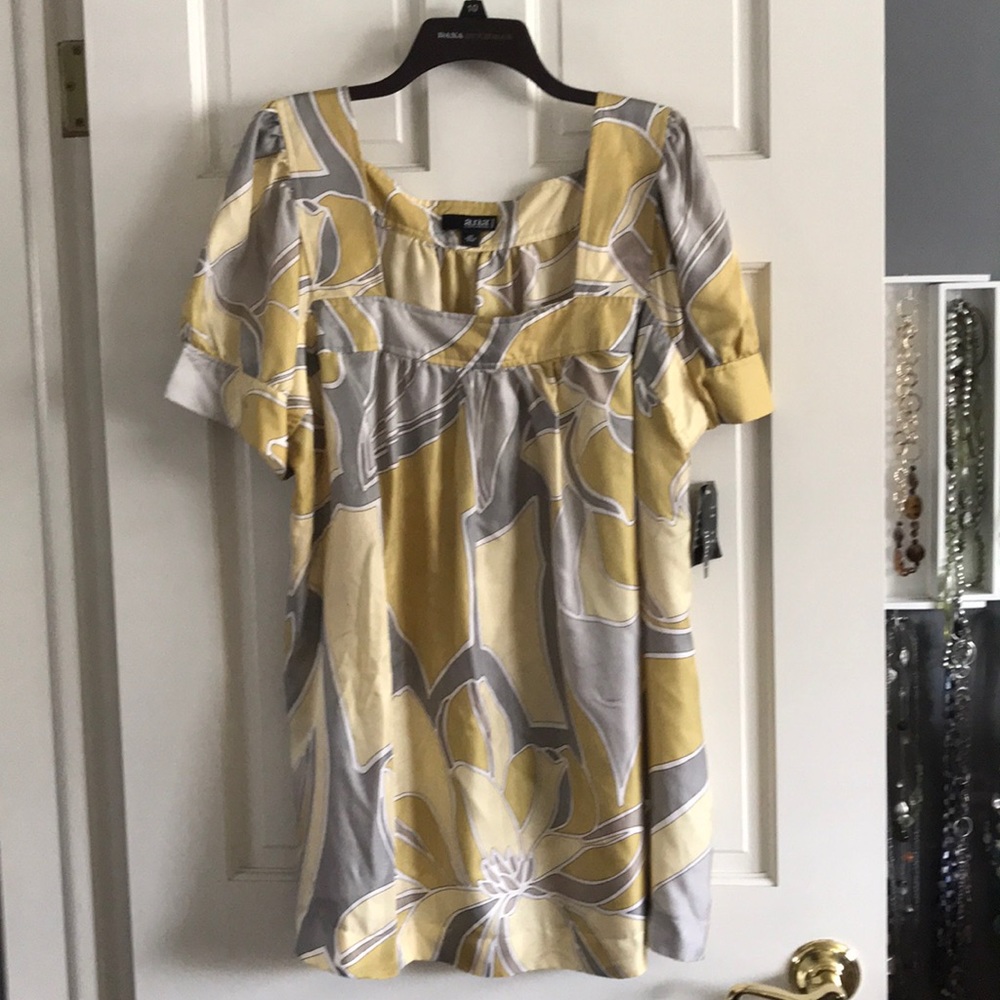 Silk print blouse